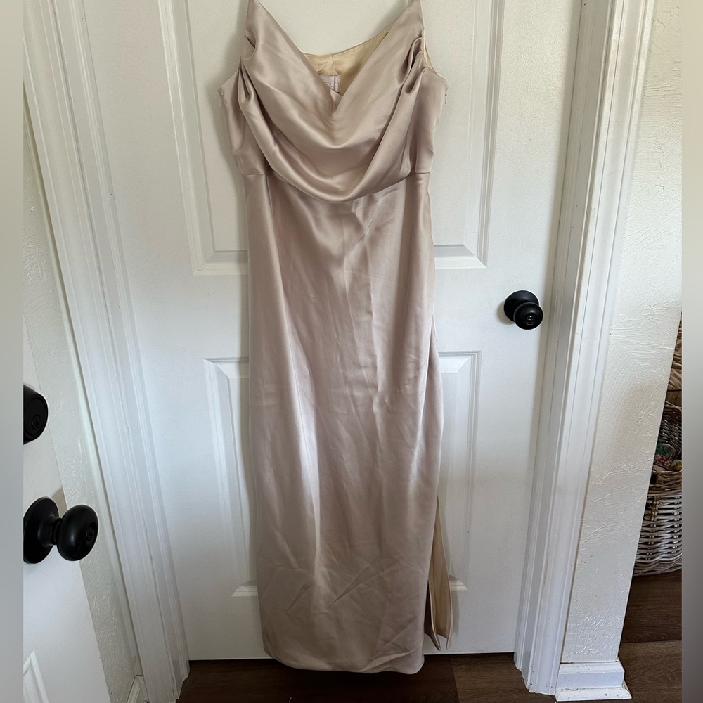Revelry Champagne Gold Bridesmaid Dress